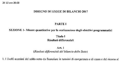 Legge di Bilancio 2017. Nella seconda bozza ok a lotteria e Superenalotto. Adeguamento capitoli pagamenti premi Legge di Bilancio 2017. Nella seconda bozza ok a lotteria e Superenalotto. Adeguamento capitoli pagamenti premi