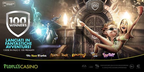 People’s Casino, il primo Casinò italiano, moltiplica le vincite con 100 Winners People’s Casino, il primo Casinò italiano, moltiplica le vincite con 100 Winners