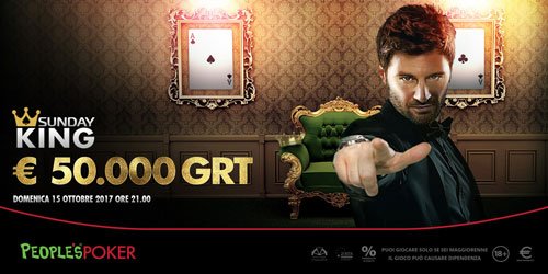 People’s Poker, il King da 50mila euro conferma la struttura ma con una novità Il Sunday King, il monster event di People’s Poker