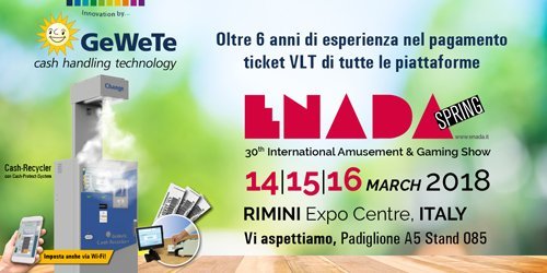 GeWeTe a Enada Primavera, padiglione A5 Stand 085 GeWeTe a Enada Primavera, padiglione A5 Stand 085