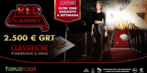 People’s Poker, a settembre un milione di premi e due classifiche settimanali People’s Poker, a settembre un milione di premi e due classifiche settimanali