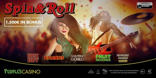People’s Casino, 100 Bonus in palio fino a martedì: la nuova promo vale 1.500 euro People’s Casino, 100 Bonus in palio fino a martedì: la nuova promo vale 1.500 euro