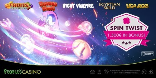 Nel People’s Casino arriva Spin Twist e distribuisce premi extra per 1.500 euro Nel People’s Casino arriva Spin Twist e distribuisce premi extra per 1.500 euro