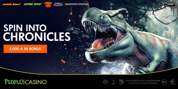 Spin into Chronicles, 2.000 euro ed extra bonus con la promo del People’s Casino Spin into Chronicles, 2.000 euro ed extra bonus con la promo del People’s Casino