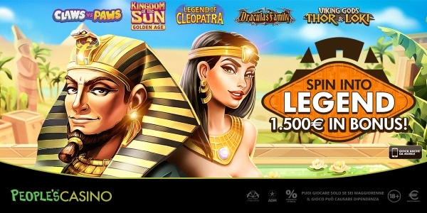 Spin into Legend, People’s Casino inaugura la stagione delle promo con 100 vincitori Spin into Legend, People’s Casino inaugura la stagione delle promo con 100 vincitori