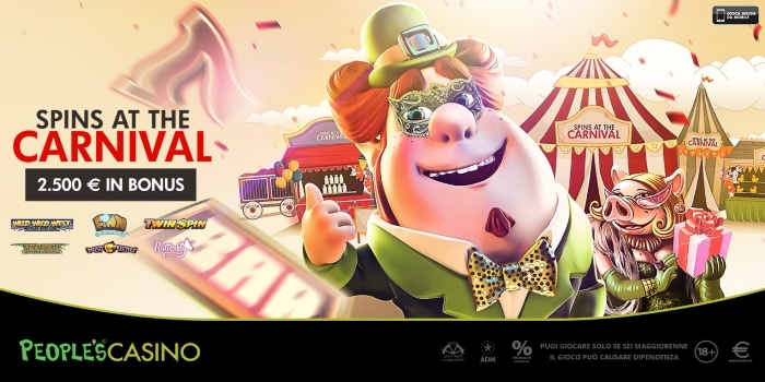 Spins at the Carnival, la promo People’s Casino è un gioco non uno scherzo! Spins at the Carnival, la promo People’s Casino è un gioco non uno scherzo!