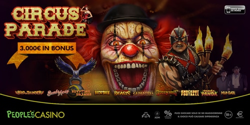 People’s Casino: promo dedicata al Circo ma in palio non ci sono le noccioline… People’s Casino: promo dedicata al Circo ma in palio non ci sono le noccioline…
