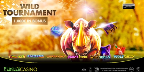 Wild Tournament: nel People’s Casino è caccia ai mille euro della promo Wild Tournament: nel People’s Casino è caccia ai mille euro della promo