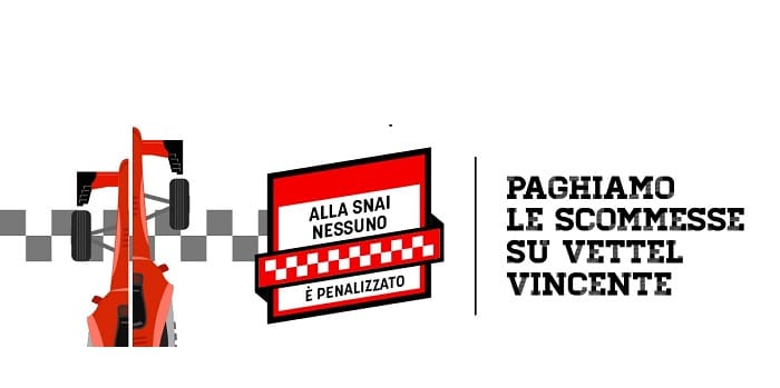 Scommesse. SNAI paga le scommesse su Vettel vincente Scommesse. SNAI paga le scommesse su Vettel vincente