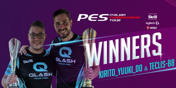 PES Italian Championship: il podio dei campioni italiani veste QLASH! PES Italian Championship: il podio dei campioni italiani veste QLASH!