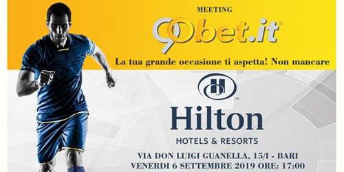 Progetto 90Bet: attesi 300 operatori al Meeting di Bari Progetto 90Bet: attesi 300 operatori al Meeting di Bari