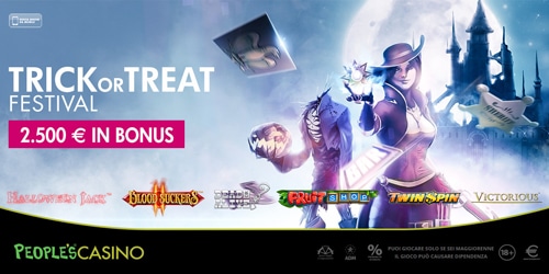 Trick or Treat Festival, promo da 2.500 euro: dolcetti e bonus per i primi 150 Trick or Treat Festival, promo da 2.500 euro: dolcetti e bonus per i primi 150
