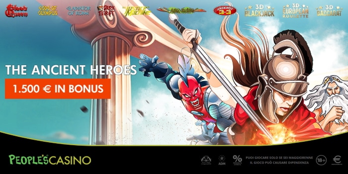 Microgame: The Ancient Heroes, nel People’s Casino sfida tra gladiatori e dèi dell’Olimpo Microgame: The Ancient Heroes, nel People’s Casino sfida tra gladiatori e dèi dell’Olimpo