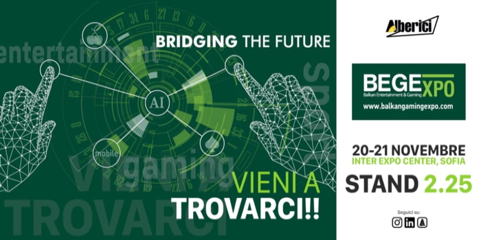 Alberici in mostra alla 12° edizione del Balkan Entertainment & Gaming Expo Alberici in mostra alla 12° edizione del Balkan Entertainment & Gaming Expo
