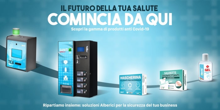 Alberici: ripartiamo insieme, scopri la gamma di prodotti anti Covid-19 Alberici: ripartiamo insieme, scopri la gamma di prodotti anti Covid-19