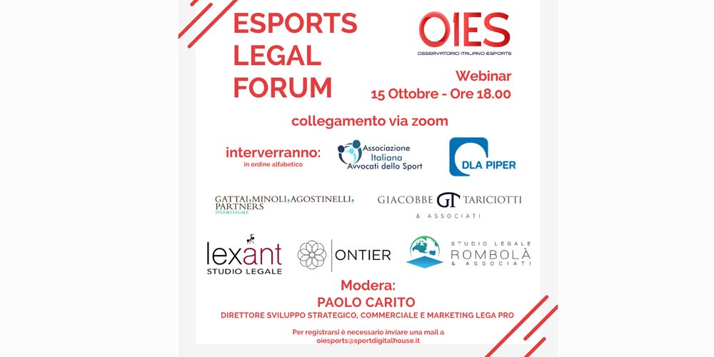 Al via l’Esports Legal Forum, il primo evento che punta a dare risposte sulla regolamentazione degli Esports in Italia Esports-Legal-Forum