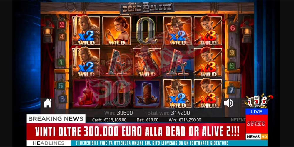 Vincita Big Win alla slot Dead or Alive 2 SPIKE SLOT