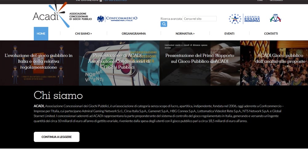 Slot. ACADI in un seminario affronta gli impatti socioeconomici della Legge Regionale del Lazio in materia di contrasto al disturbo da gioco d’azzardo ACADI sito web