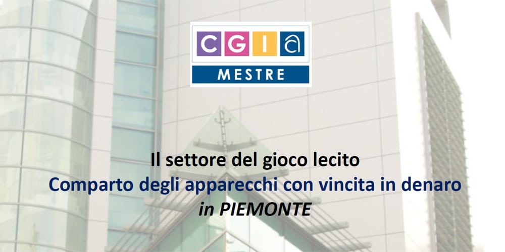 Ufficio Studi CGIA: l’impatto del Covid sul settore delle slot in Piemonte Ufficio Studi CGIA: l’impatto del Covid sul settore delle slot in Piemonte