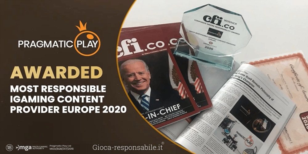 Pragmatic Play premiato come provider di contenuti igaming più responsabile d’Europa da CFI.CO Pragmatic Play premiato come provider di contenuti igaming più responsabile d’Europa da CFI.CO
