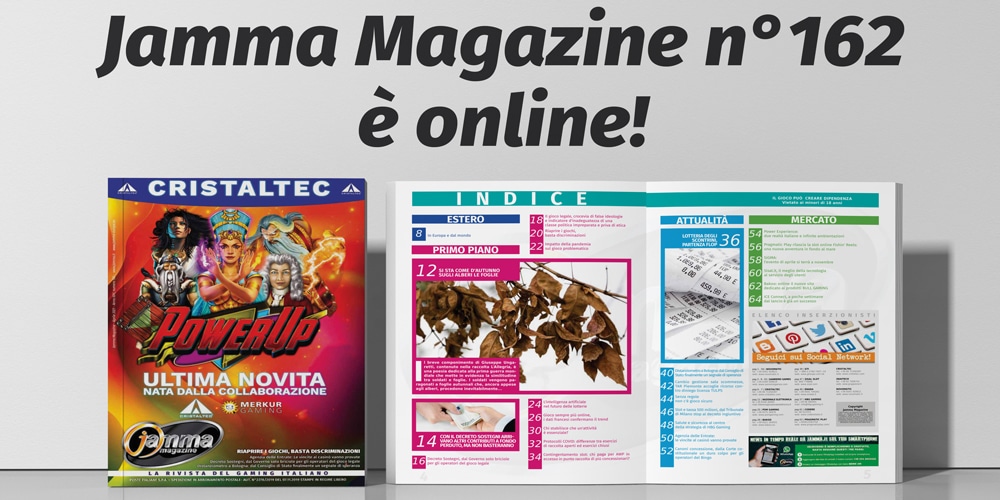 Jamma Magazine 162 è pronto per la distribuzione Jamma Magazine