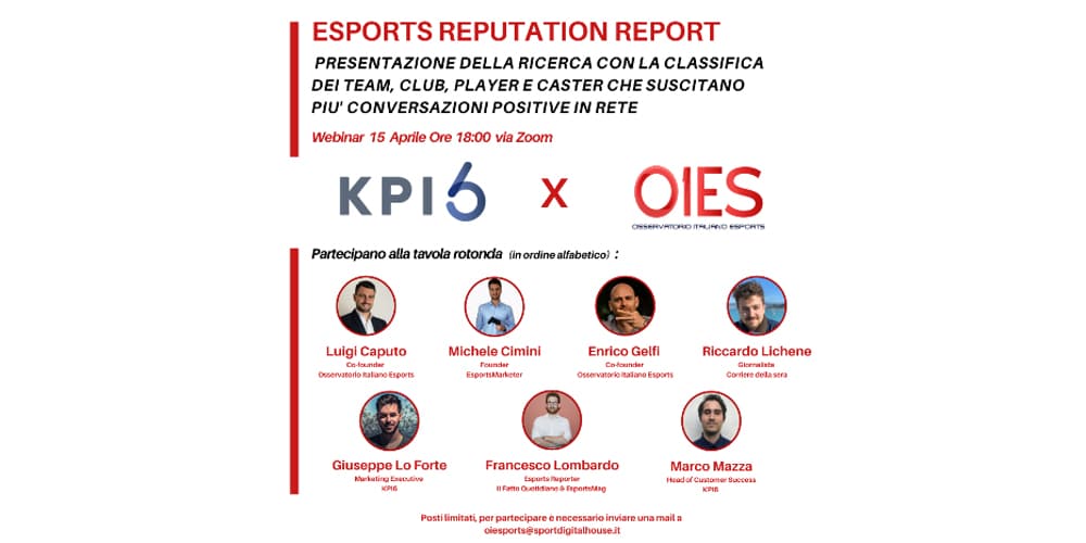 L’Osservatorio Italiano Esports presenta l’Esports Reputation Report Locandina Esports