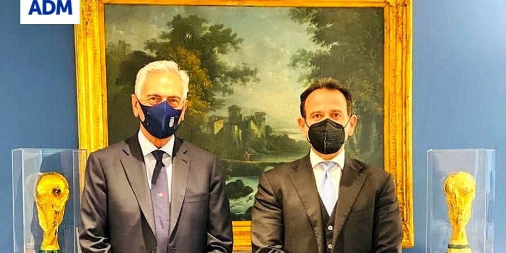 ADM: incontro con Presidente Gravina (FIGC) per presentare il progetto “Disegniamo la fortuna” ADM: incontro con Presidente Gravina (FIGC) per presentare il progetto “Disegniamo la fortuna”