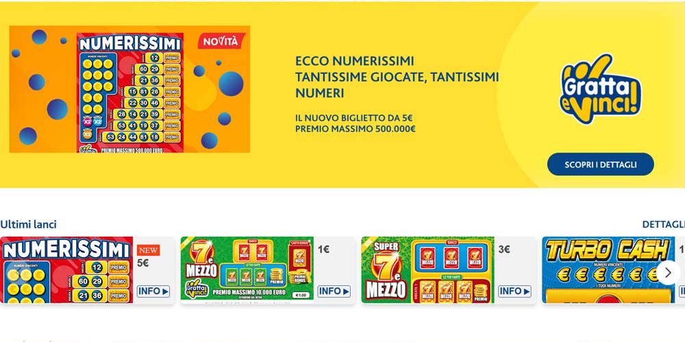 Nuova veste grafica e restyling per il portale del Gratta e vinci Gratta e Vinci