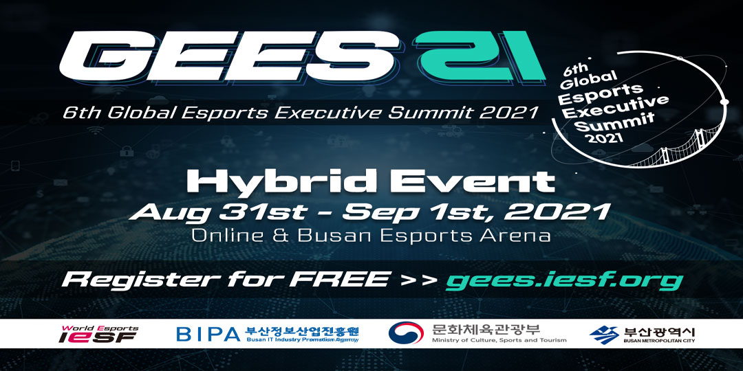 A fine Agosto la VI edizione annuale del Global Esports Executive Summit GEES 21