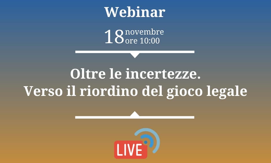 “Oltre le incertezze. Verso il riordino del gioco legale”: ecco il paper dell’Istituto per la Competitività (video) “Oltre le incertezze. Verso il riordino del gioco legale”: ecco il paper dell’Istituto per la Competitività (video)