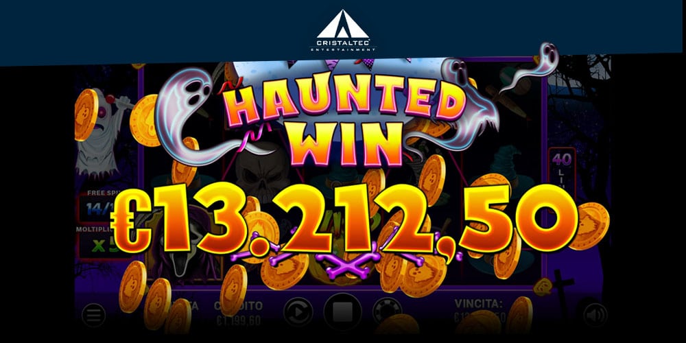 Cristaltec Entertainment, super vincita di 13.212,50€, sulla slot machine Ghost Castle Classic Cristaltec Entertainment, super vincita di 13.212,50€, sulla slot machine Ghost Castle Classic