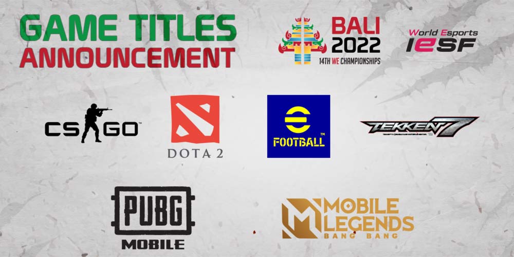 Campionati Esport 2022, IESF svela i 6 titoli di gioco per le competizioni IESF WE 2022