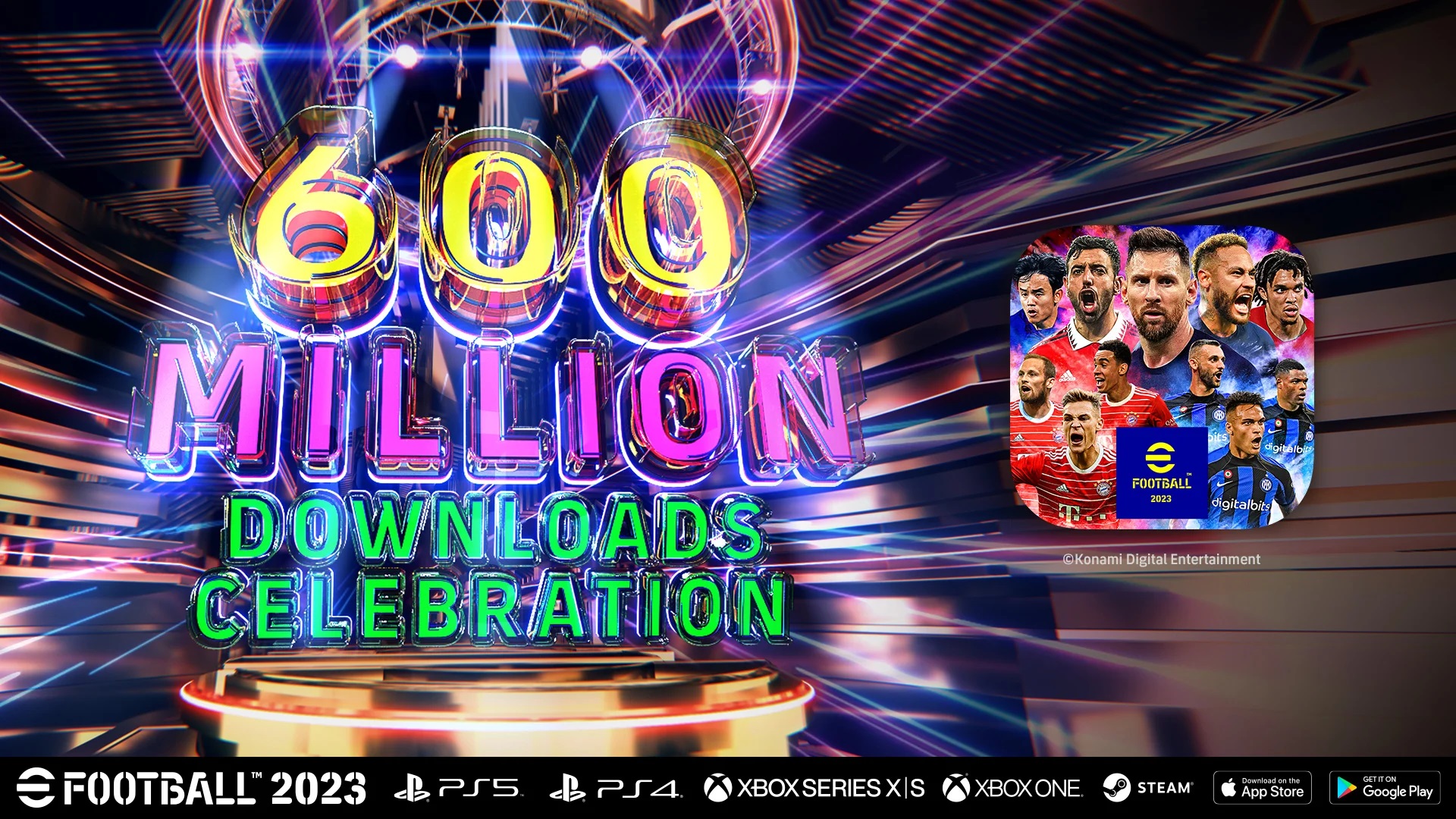 eFootball™ 2023, superati i 600 milioni di download in tutto il mondo eFootball™ 2023, superati i 600 milioni di download in tutto il mondo