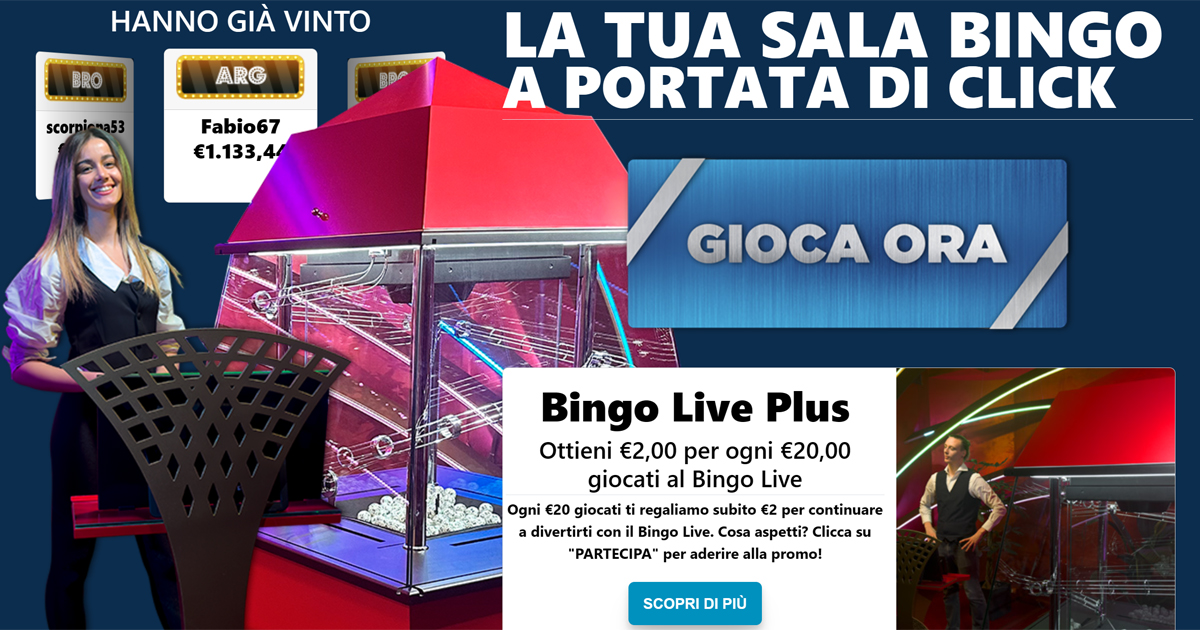 Bingo Live, vinti un Bingo Oro e un Bingo Bronzo su ZonaGioco.it Bingo Live
