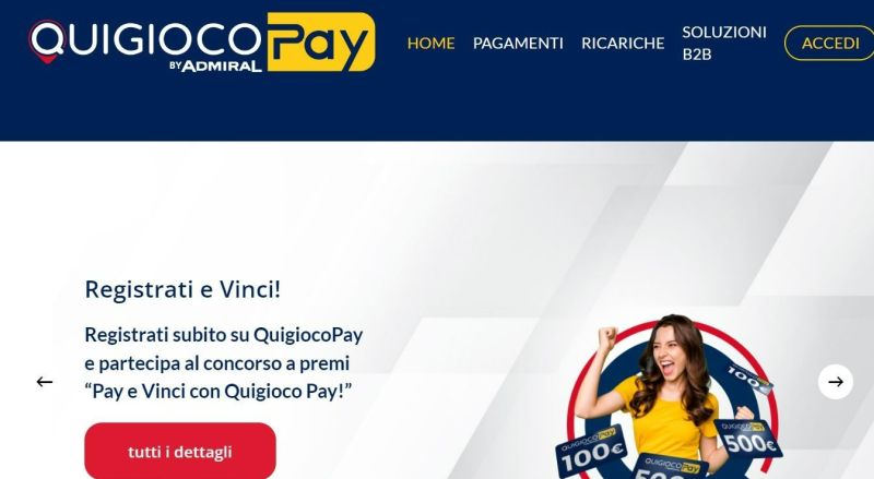 ADMIRAL Pay presenta Quigioco Pay ADMIRAL Pay presenta Quigioco Pay
