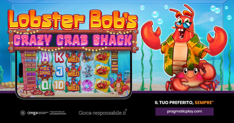 Pragmatic Play va sotto il mare con Lobster Bob’s Crazy Crab Shack™: il nuovo gioco disponibile in esclusiva su Snai fino al 20 agosto Pragmatic Play va sotto il mare con Lobster Bob’s Crazy Crab Shack™: il nuovo gioco disponibile in esclusiva su Snai fino al 20 agosto