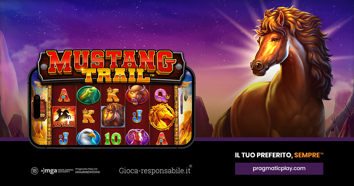 Pragmatic Play scatena una nuova corsa all’oro con Mustang Trail™, slot disponibile in esclusiva per il mercato italiano su Planetwin365 dal 7 fino al 25 settembre Pragmatic Play scatena una nuova corsa all’oro con Mustang Trail™, slot disponibile in esclusiva per il mercato italiano su Planetwin365 dal 7 fino al 25 settembre