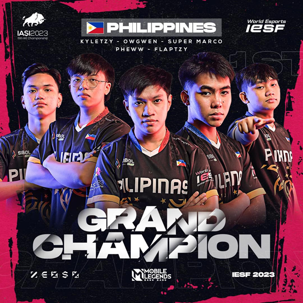 Le Filippine regnano sovrane all’IESF World Esports Championship 2023 Mobile Legends: Bang Bang Le Filippine regnano sovrane all’IESF World Esports Championship 2023 Mobile Legends: Bang Bang