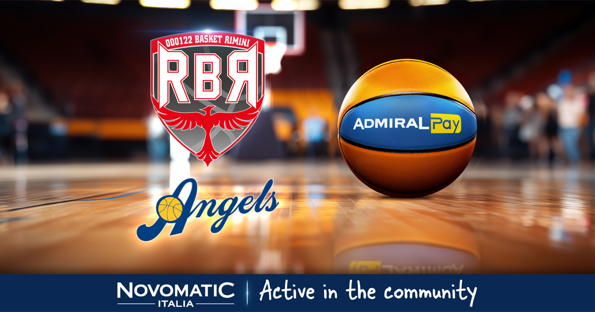 NOVOMATIC scende in campo per il basket: ADMIRAL Pay sponsor del RINASCITA BASKET RIMINI 2023/2024 NOVOMATIC scende in campo per il basket: ADMIRAL Pay sponsor del RINASCITA BASKET RIMINI 2023/2024