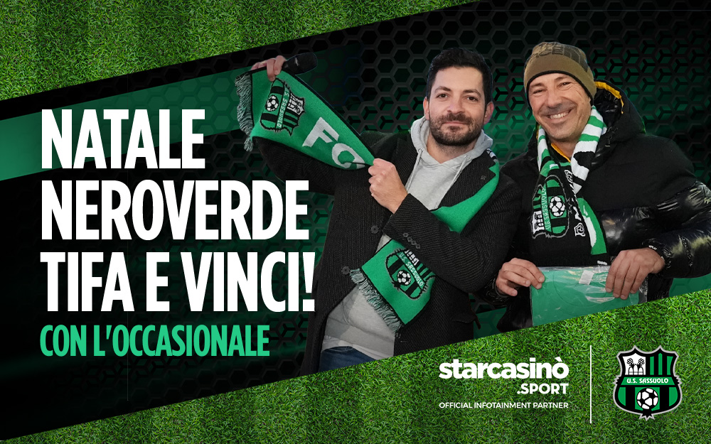 StarCasinò Sport gioca insieme ai tifosi del Sassuolo: ricchi premi e tanto divertimento nel quiz al Mapei Stadium StarCasinò Sport gioca insieme ai tifosi del Sassuolo: ricchi premi e tanto divertimento nel quiz al Mapei Stadium