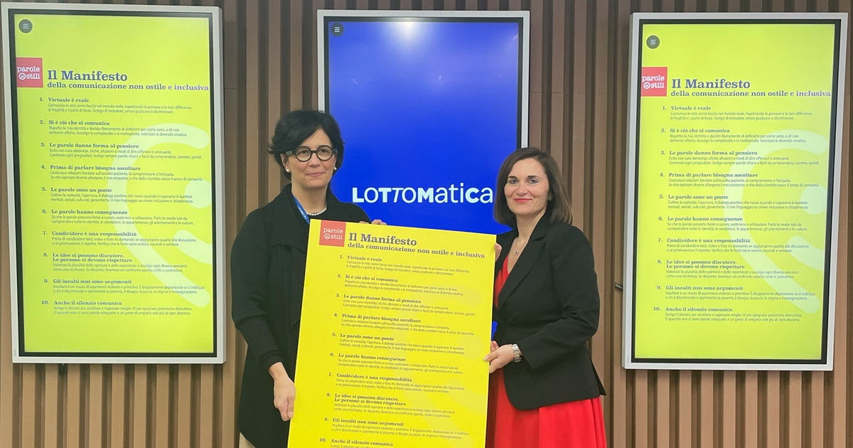 Lottomatica aderisce al Manifesto della comunicazione non ostile e inclusiva Lottomatica aderisce al Manifesto della comunicazione non ostile e inclusiva