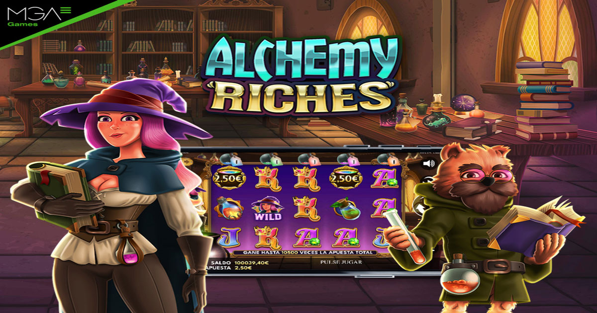 Magia e innovazione si fondono in Alchemy Riches, la nuova slot di MGA Games Magia e innovazione si fondono in Alchemy Riches, la nuova slot di MGA Games