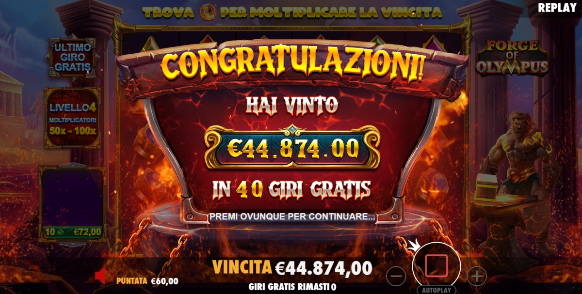 Pragmatic Play, vinti oltre 44mila euro su BetFlag con la slot Forge of Olympus Pragmatic Play, vinti oltre 44mila euro su BetFlag con la slot Forge of Olympus