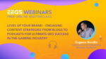 EEGS Webinars, Eugene Ravdin ha parlato di creazione di contenuti e autorità del marchio digitale EEGS Webinars, Eugene Ravdin ha parlato di creazione di contenuti e autorità del marchio digitale