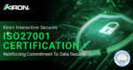Kiron Interactive ottiene la certificazione ISO27001 rafforzando l’impegno per la sicurezza dei dati Kiron Interactive ottiene la certificazione ISO27001 rafforzando l’impegno per la sicurezza dei dati