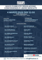 “Gioco pubblico: regolazione, concorrenza e libero mercato”, domani il convegno del Milton Friedman Institute a Roma “Gioco pubblico: regolazione, concorrenza e libero mercato”, domani il convegno del Milton Friedman Institute a Roma