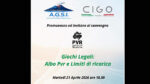 PVR, albo e limite ricarica. Il 21 aprile il convegno di AGSI e CIGO PVR, albo e limite ricarica. Il 21 aprile il convegno di AGSI e CIGO