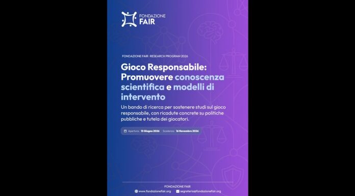 Fondazione FAIR lancia il suo primo bando di ricerca sul gioco responsabile