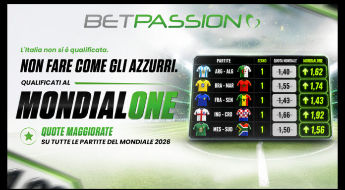 Su Betpassion arriva il “Mondialone”: non una promozione, ma un vantaggio reale per i giocatori