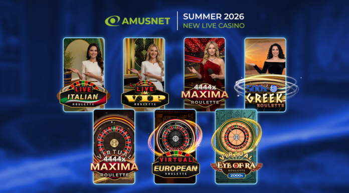 Amusnet amplia il portfolio Roulette Live e Virtual con le novità dell’estate 2026